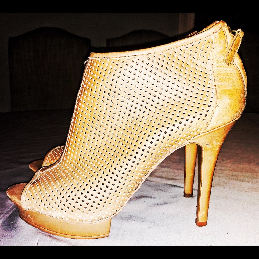 Marco Santi Tan Open Toe Booties